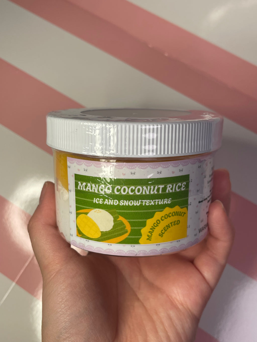 Mango Coconut Rice Slime - 8 fluid oz